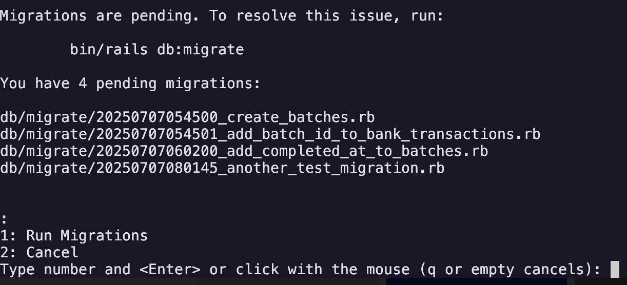 Ruby LSP migration popup